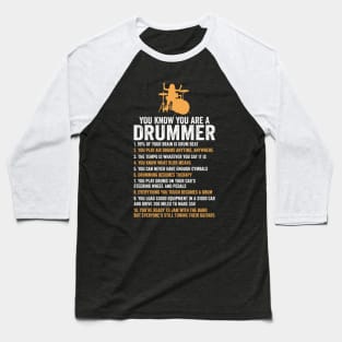 You're A Drummer If Funny Drum Lover Gift Drummer Baseball T-Shirt